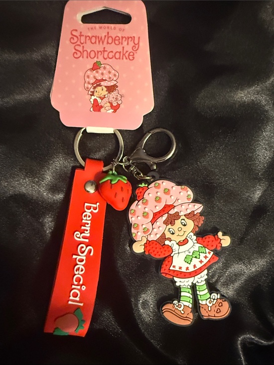 Other - Strawberry Shortcake Pink & Red Keychain Charm